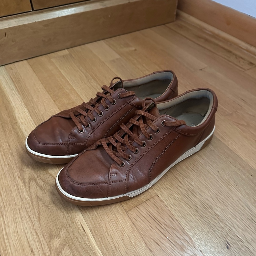 Cole Haan Blakely Men's Brown Leather Lined Tennis Snaeakers